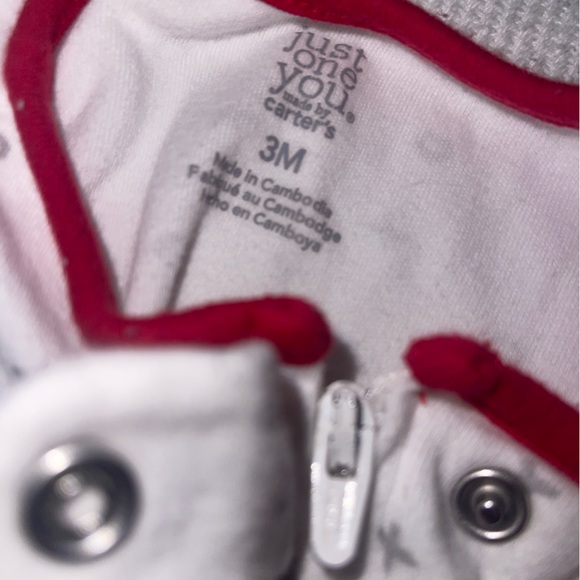 Carter's White and Red Valentine's Footie - Picture 3 of 3